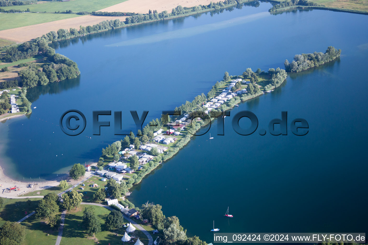 Erlichsee in the district Oberhausen in Oberhausen-Rheinhausen in the state Baden-Wuerttemberg, Germany