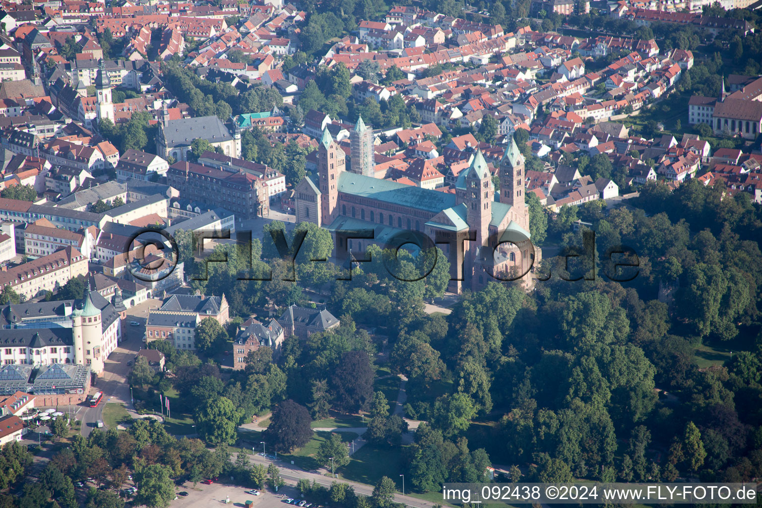 Aerial photograpy of Speyer in the state Rhineland-Palatinate, Germany