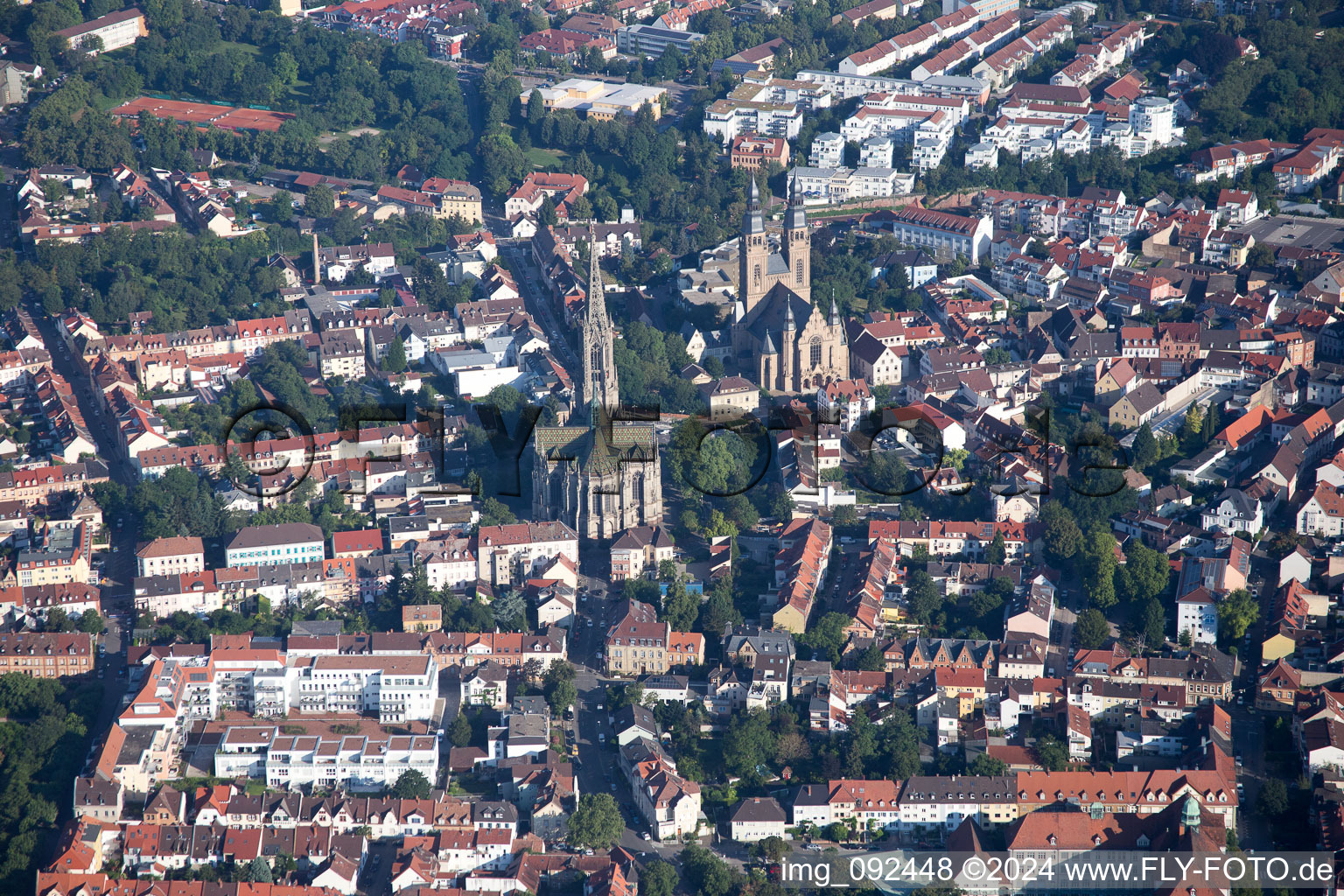 Oblique view of Speyer in the state Rhineland-Palatinate, Germany