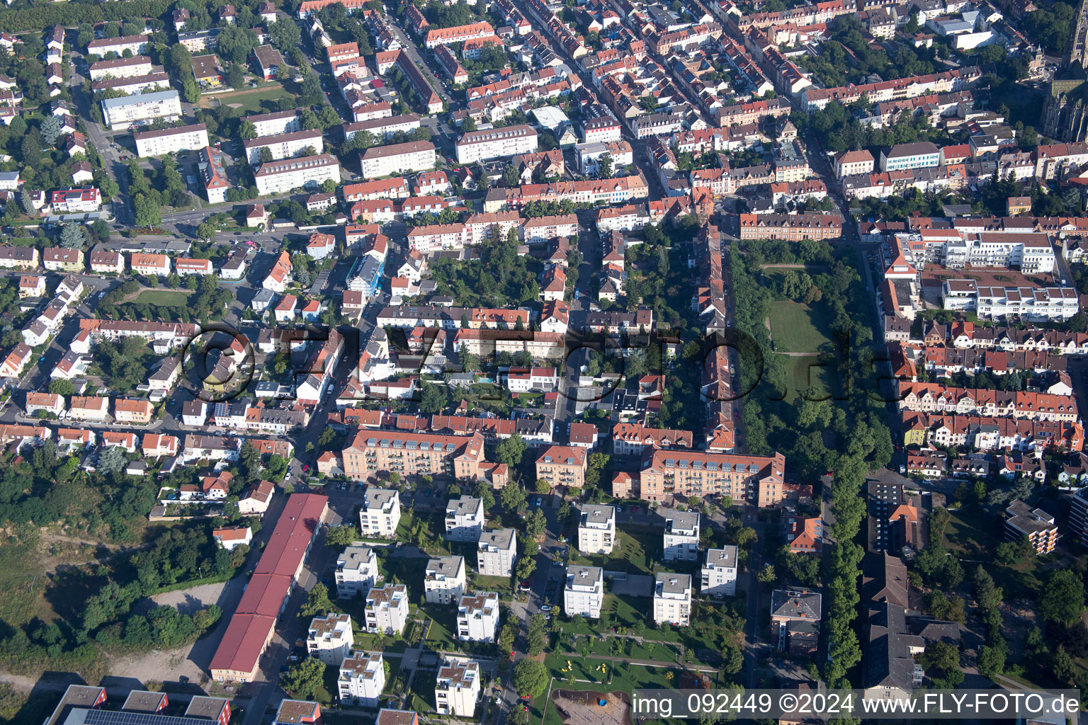 Speyer in the state Rhineland-Palatinate, Germany from above