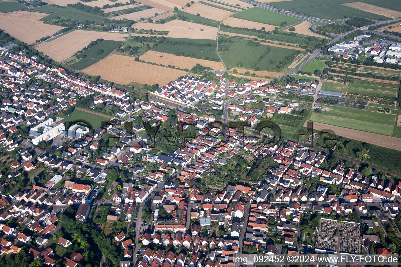 District Berghausen in Römerberg in the state Rhineland-Palatinate, Germany