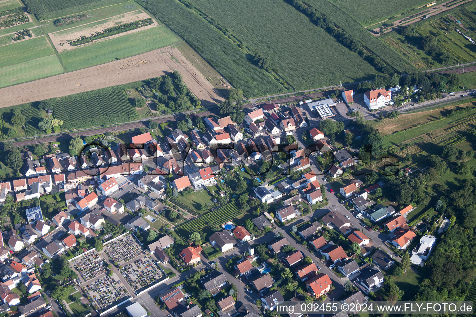 Germersheimer Street in the district Berghausen in Römerberg in the state Rhineland-Palatinate, Germany