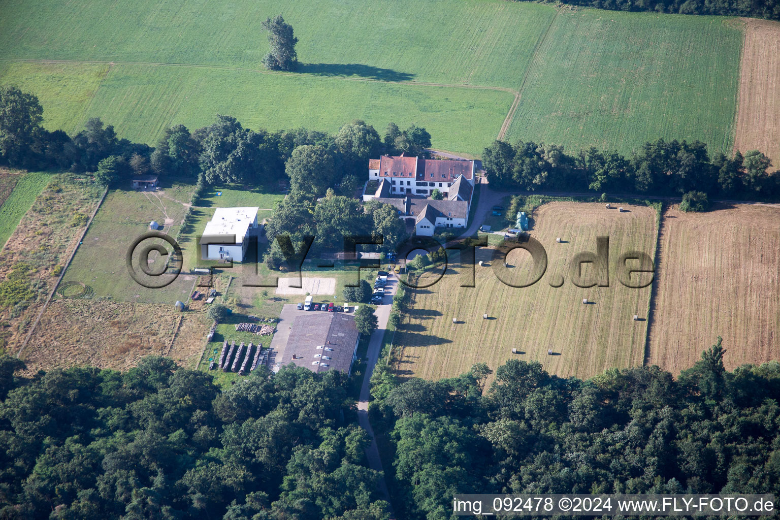 Lustadt in the state Rhineland-Palatinate, Germany seen from above