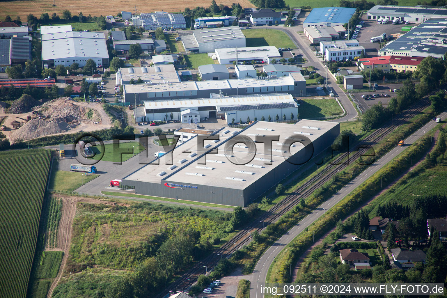 Rohrbach in the state Rhineland-Palatinate, Germany from above