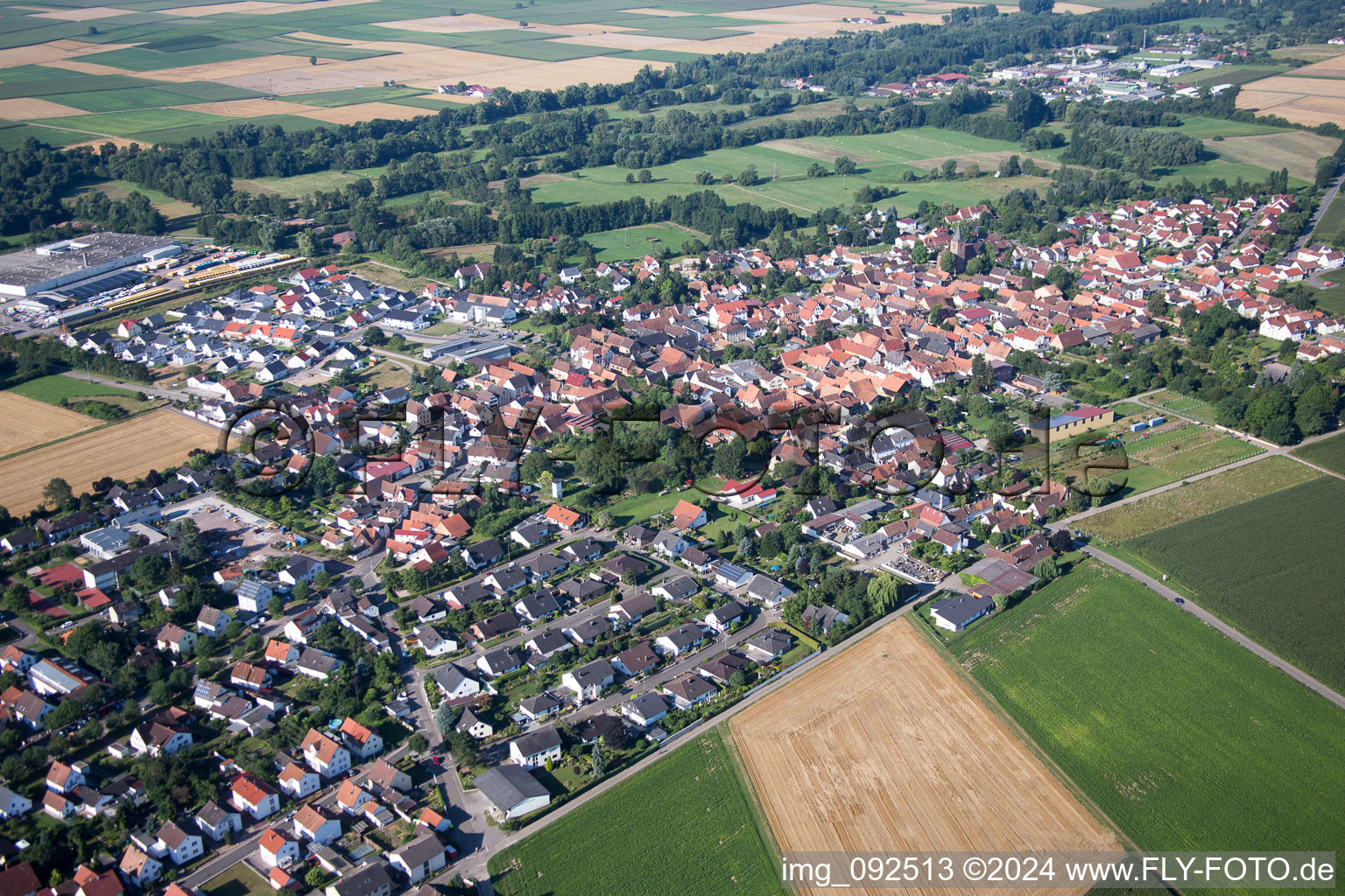 Rohrbach in the state Rhineland-Palatinate, Germany out of the air