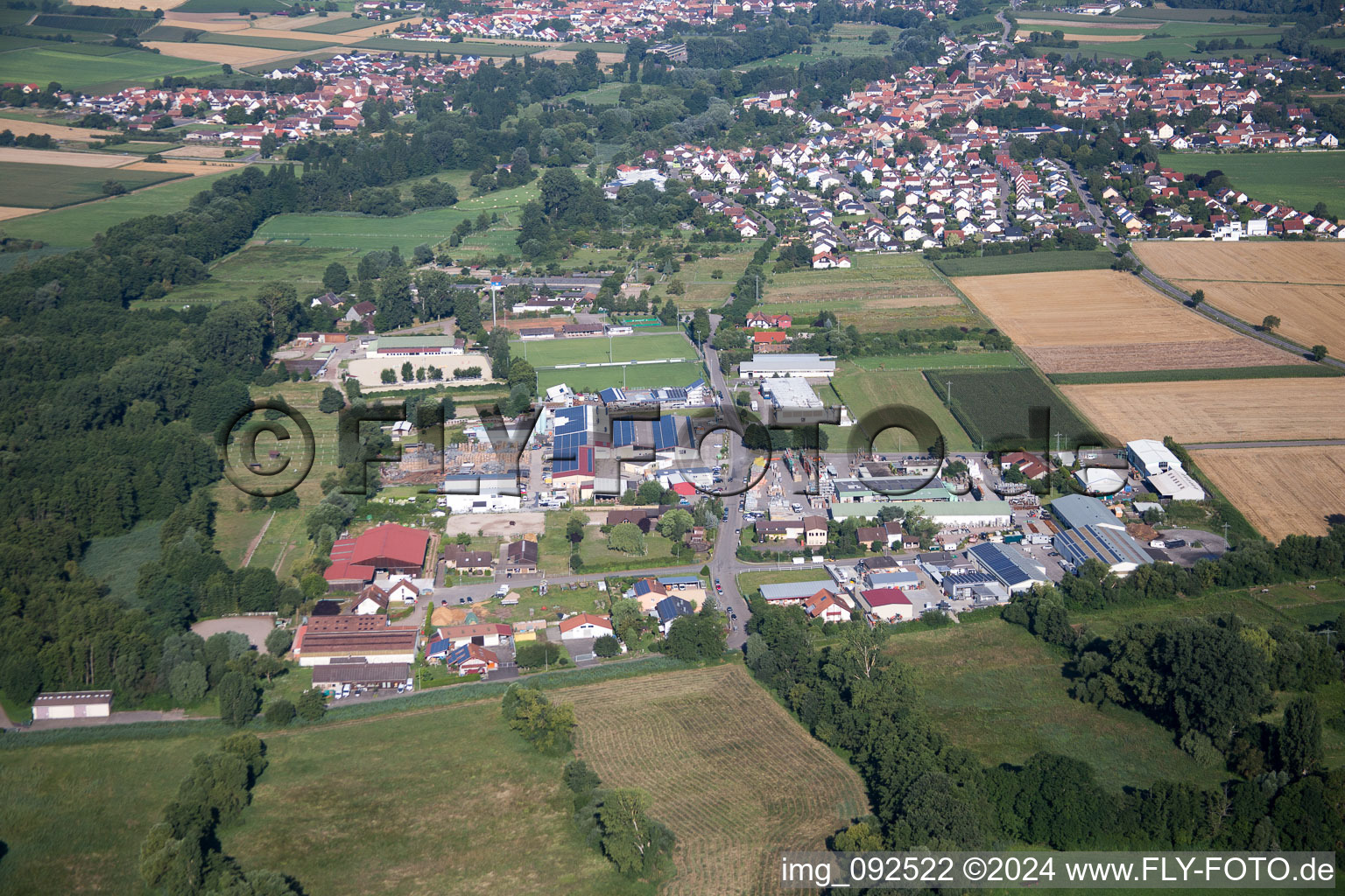 Billigheim, East Industrial Area in Billigheim-Ingenheim in the state Rhineland-Palatinate, Germany