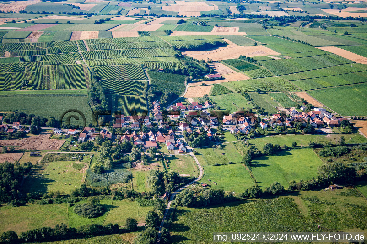 Hergersweiler in the state Rhineland-Palatinate, Germany seen from a drone