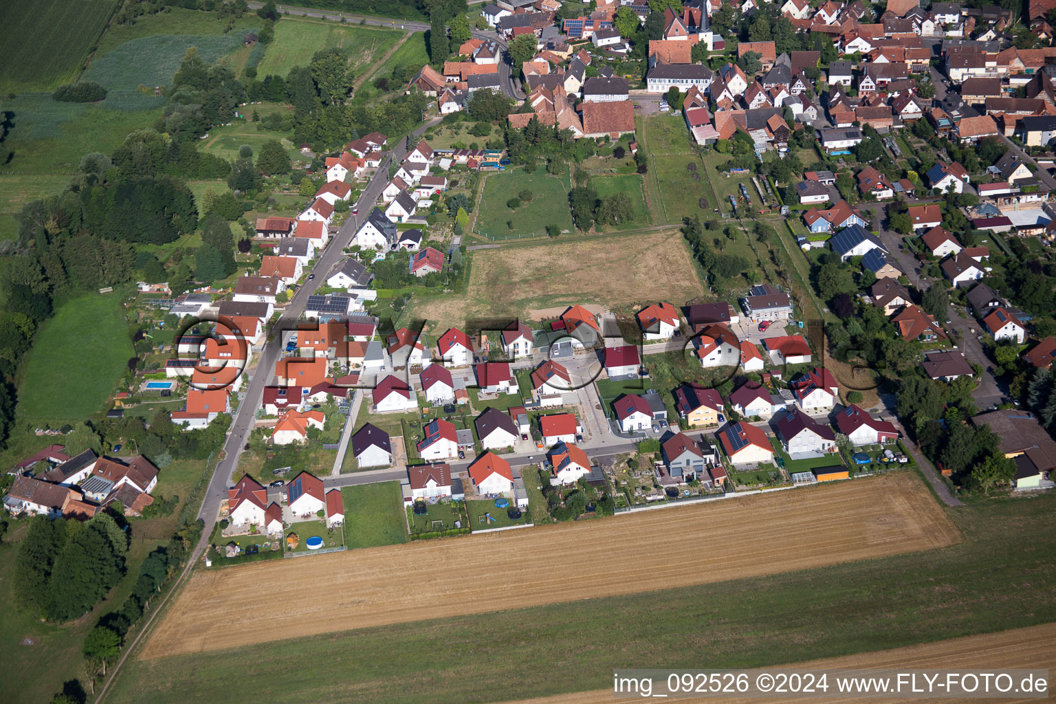 Barbelroth in the state Rhineland-Palatinate, Germany from the plane