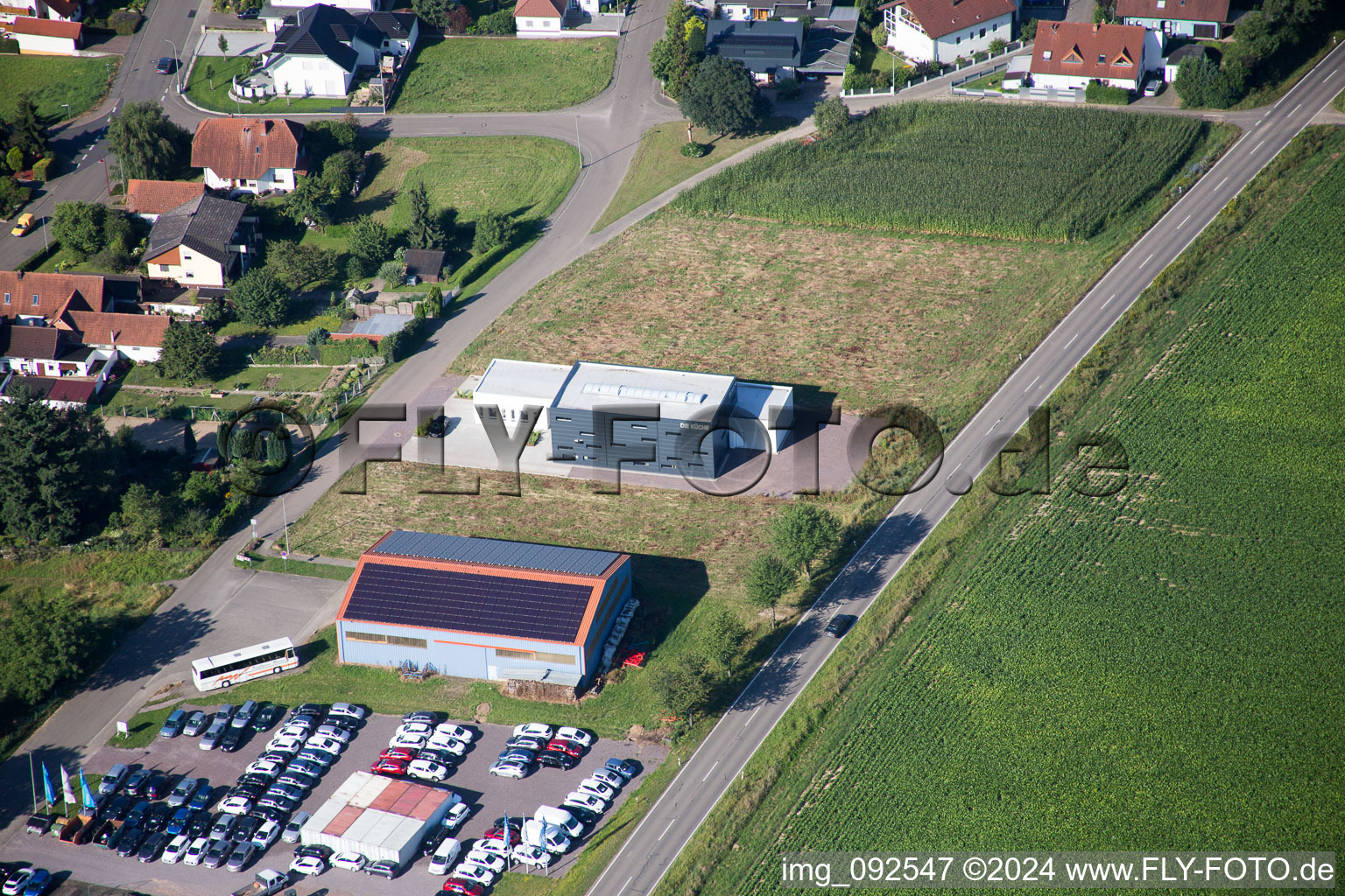 Bird's eye view of Steinfeld in the state Rhineland-Palatinate, Germany