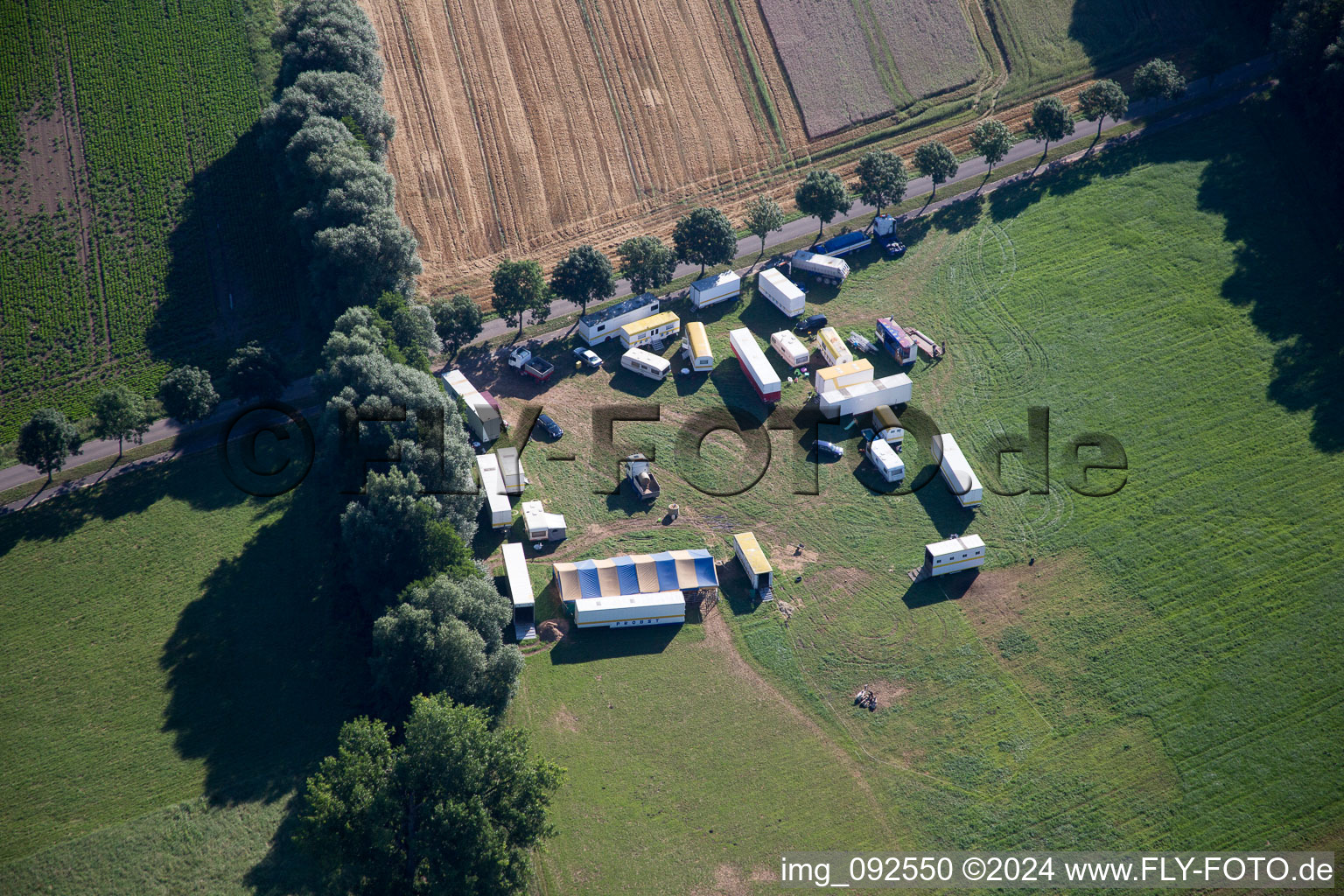 Drone recording of Steinfeld in the state Rhineland-Palatinate, Germany