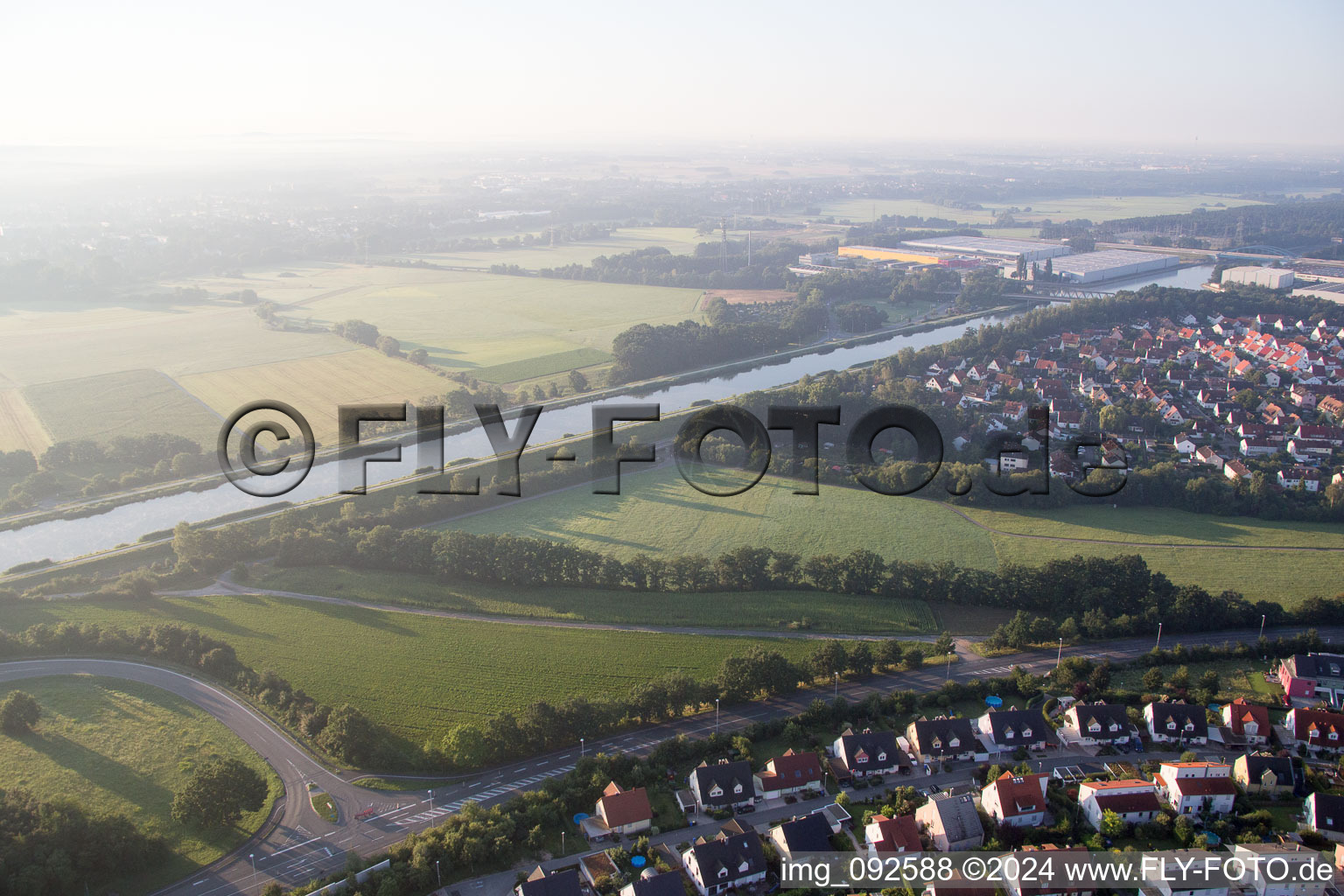 Frauenaurach in the state Bavaria, Germany out of the air