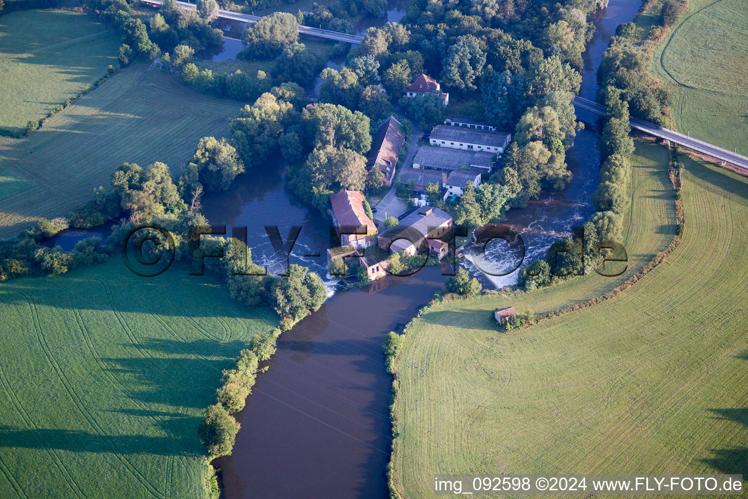 Aerial photograpy of Schallershof in the state Bavaria, Germany