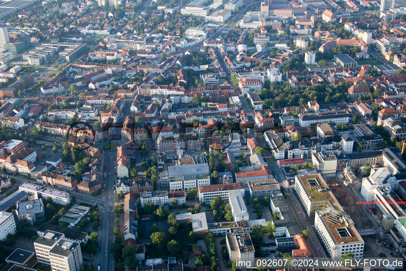 Circular surface - Place Lorlebergplatz in Erlangen in the state Bavaria