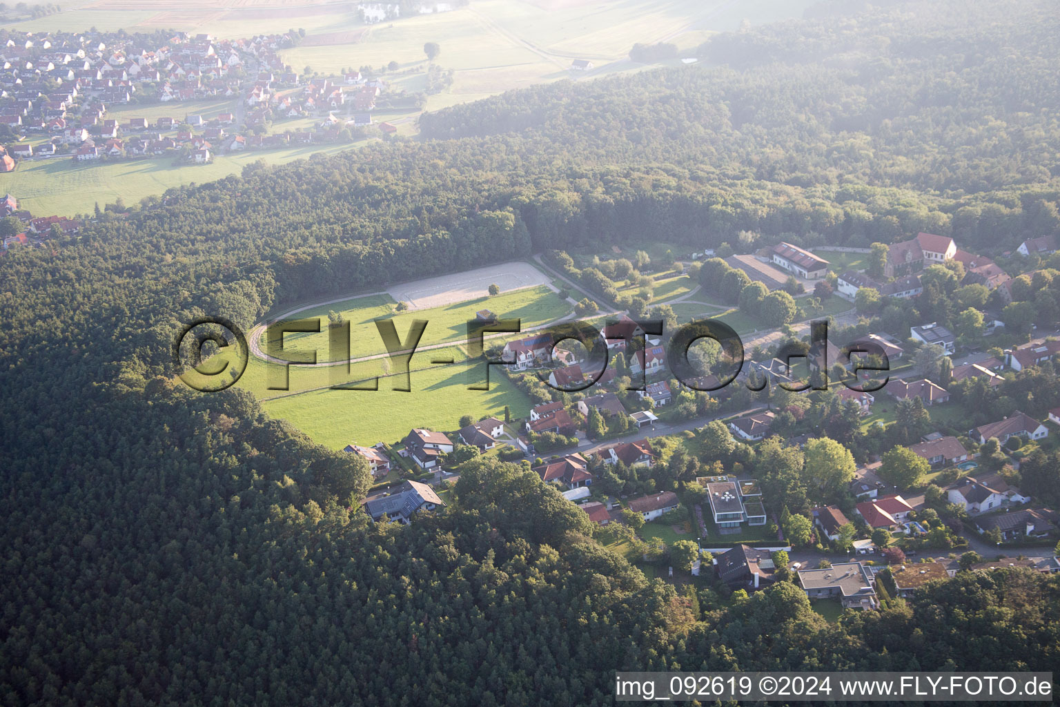 Aerial view of Rathsberg in the state Bavaria, Germany