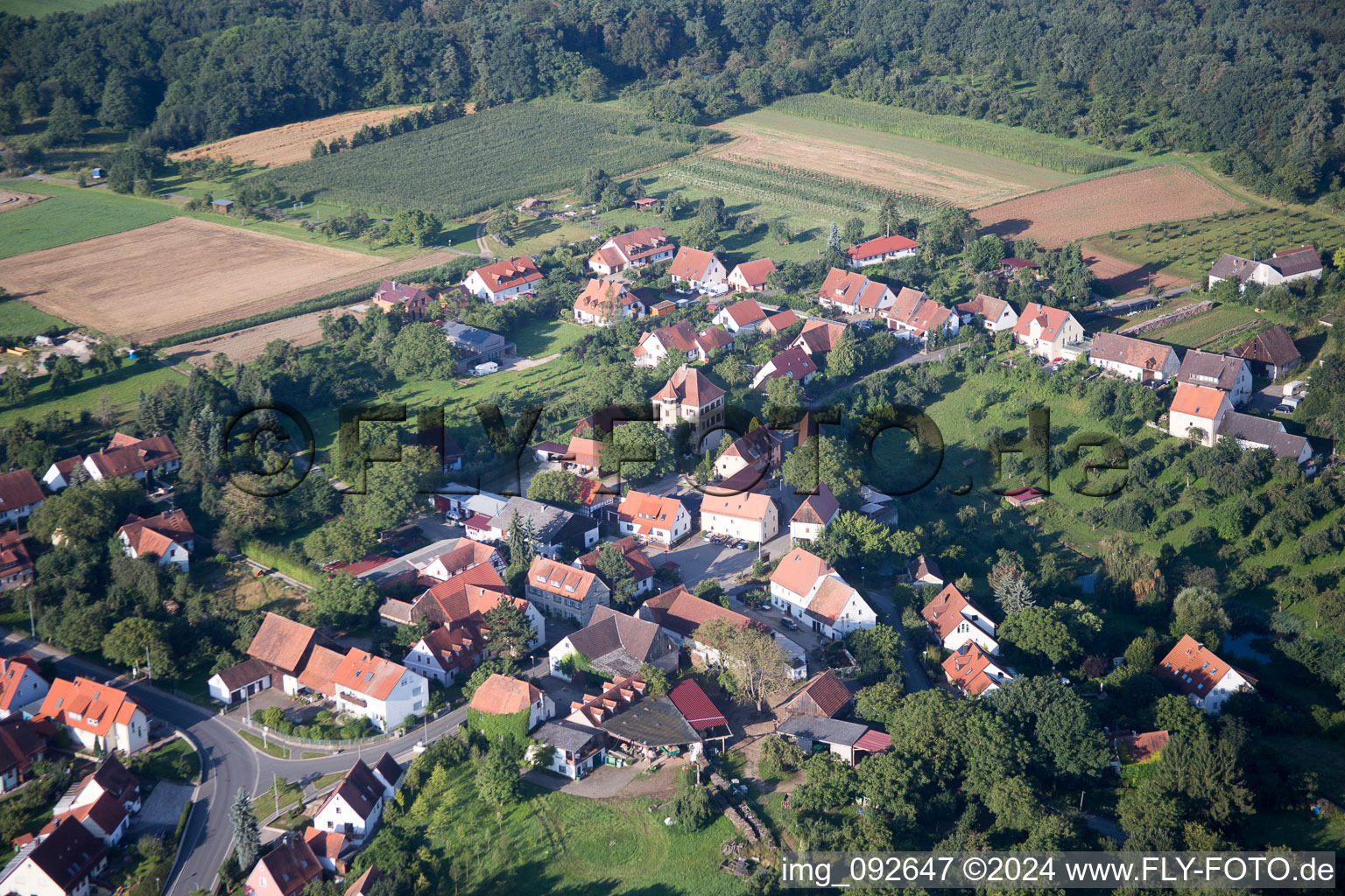 Aerial photograpy of Adlitz in the state Bavaria, Germany