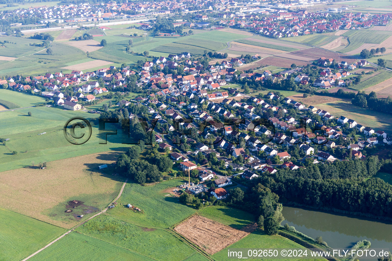 Settlement area in the district Igelsdorf in Baiersdorf in the state Bavaria, Germany