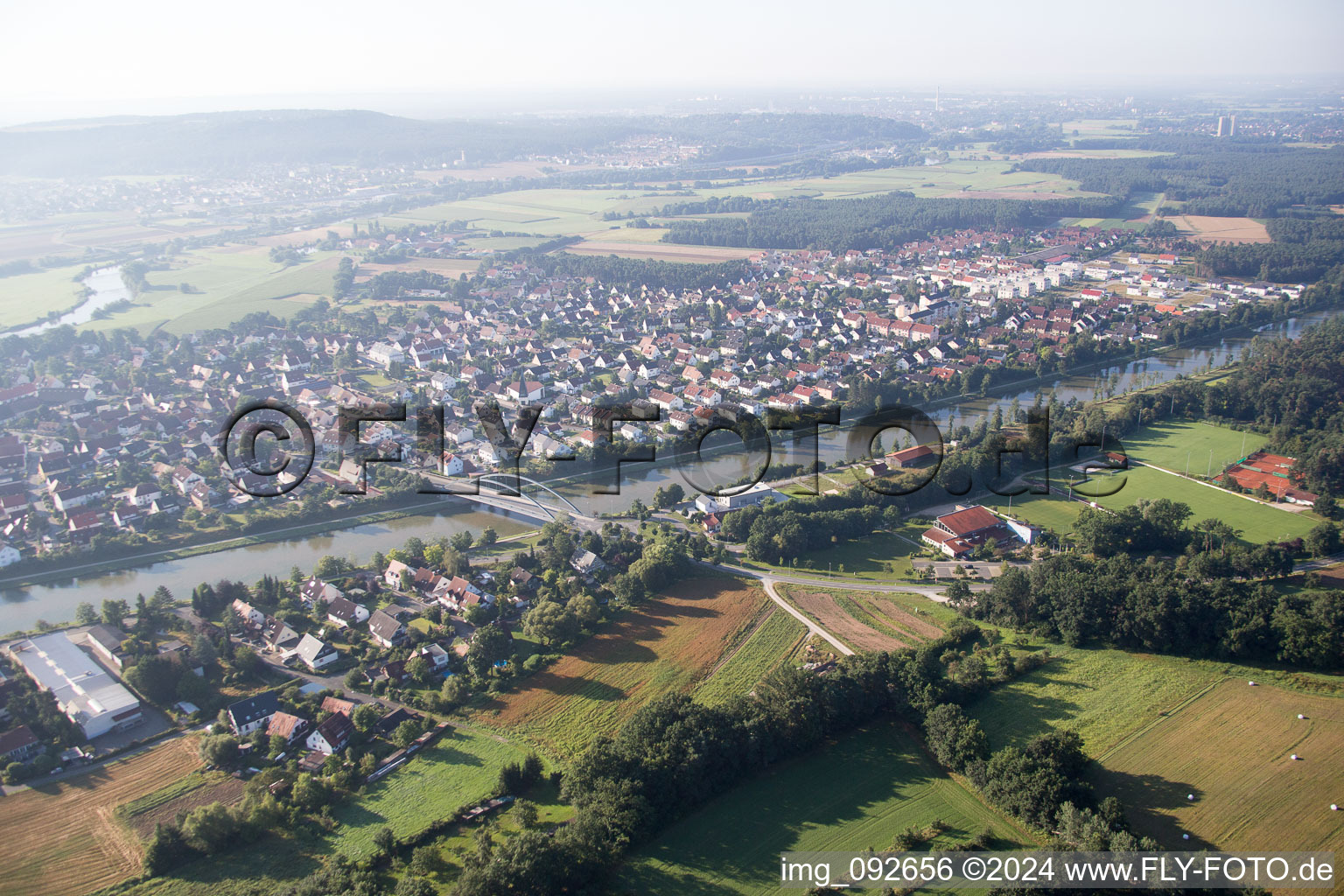 Aerial photograpy of Möhrendorf in the state Bavaria, Germany