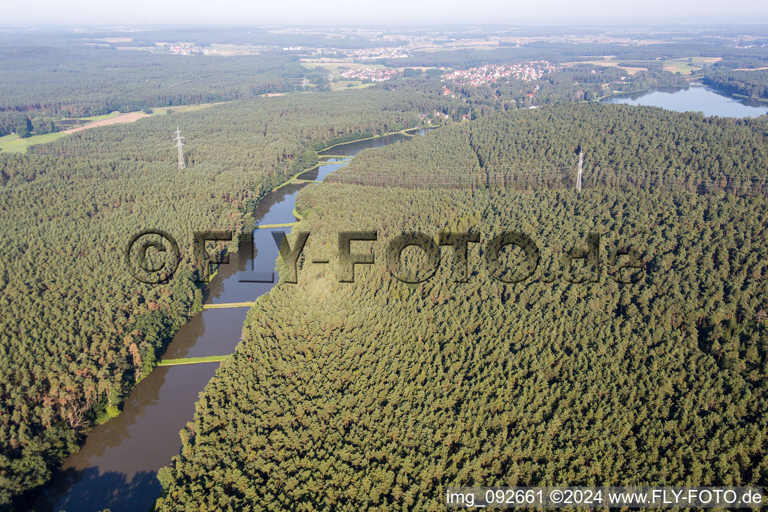 Forest ditch in Möhrendorf in the state Bavaria, Germany