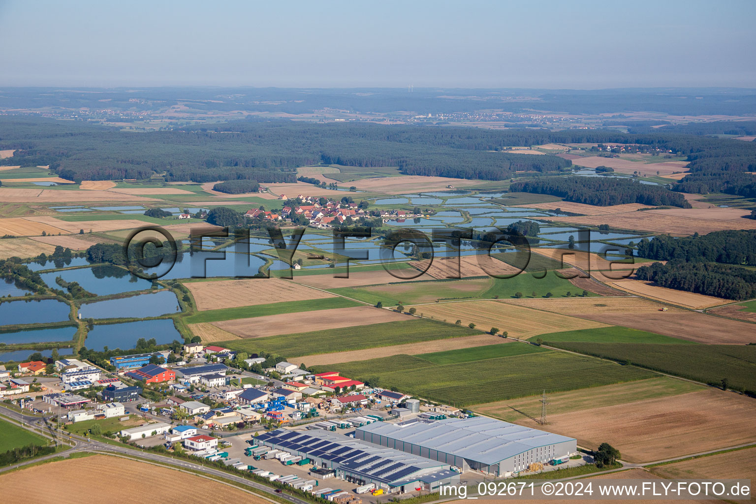 Industrial estate and company settlement with Ludwig Peetz, Spedition and Lagerung GmbH & Co. KG in Weisendorf in the state Bavaria, Germany