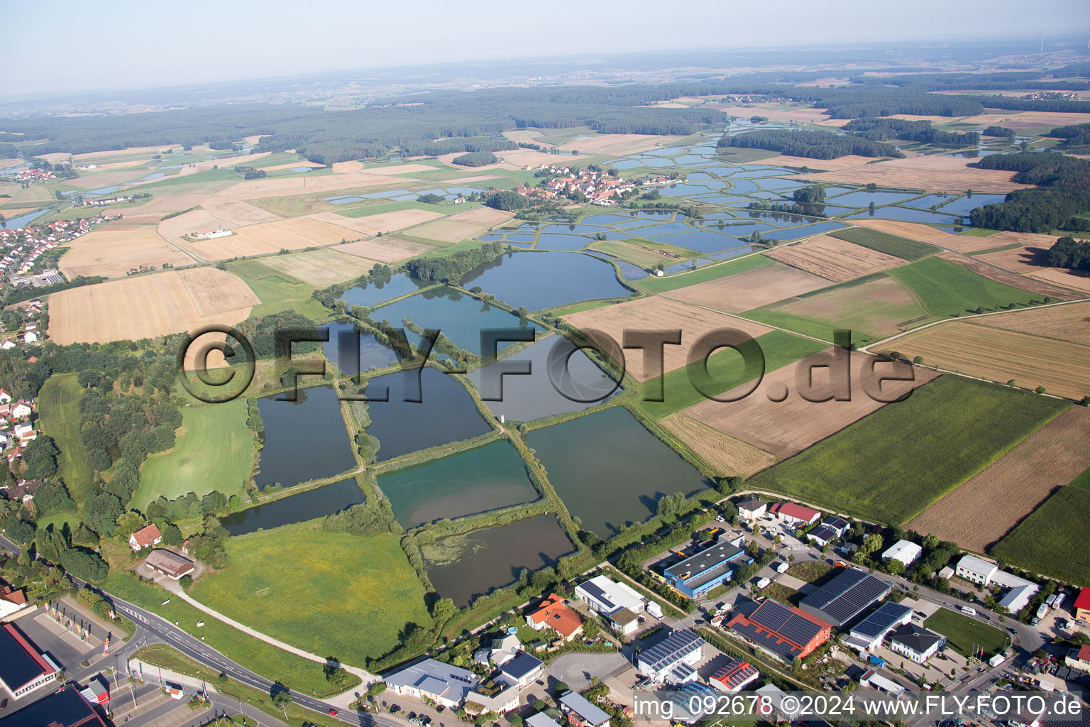 Weisendorf in the state Bavaria, Germany out of the air