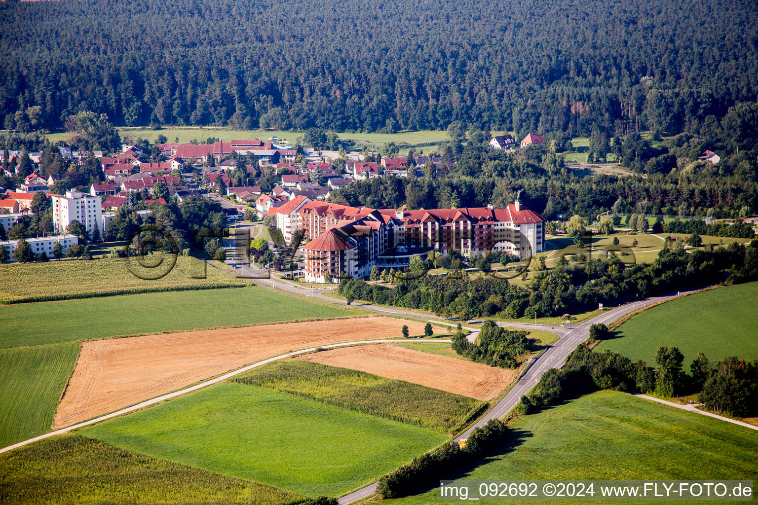 Hospital grounds of the Clinic Fachklinik Herzogenaurach Abteilung fuer Innere Medizin - Kardiologie in Herzogenaurach in the state Bavaria, Germany