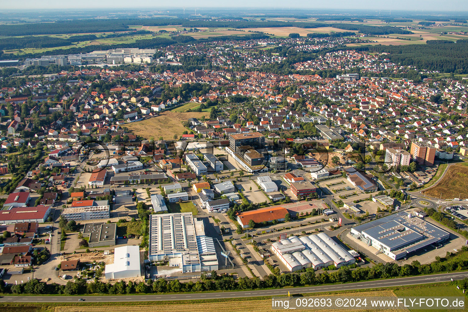 Industrial estate and company settlement North in Herzogenaurach in the state Bavaria, Germany