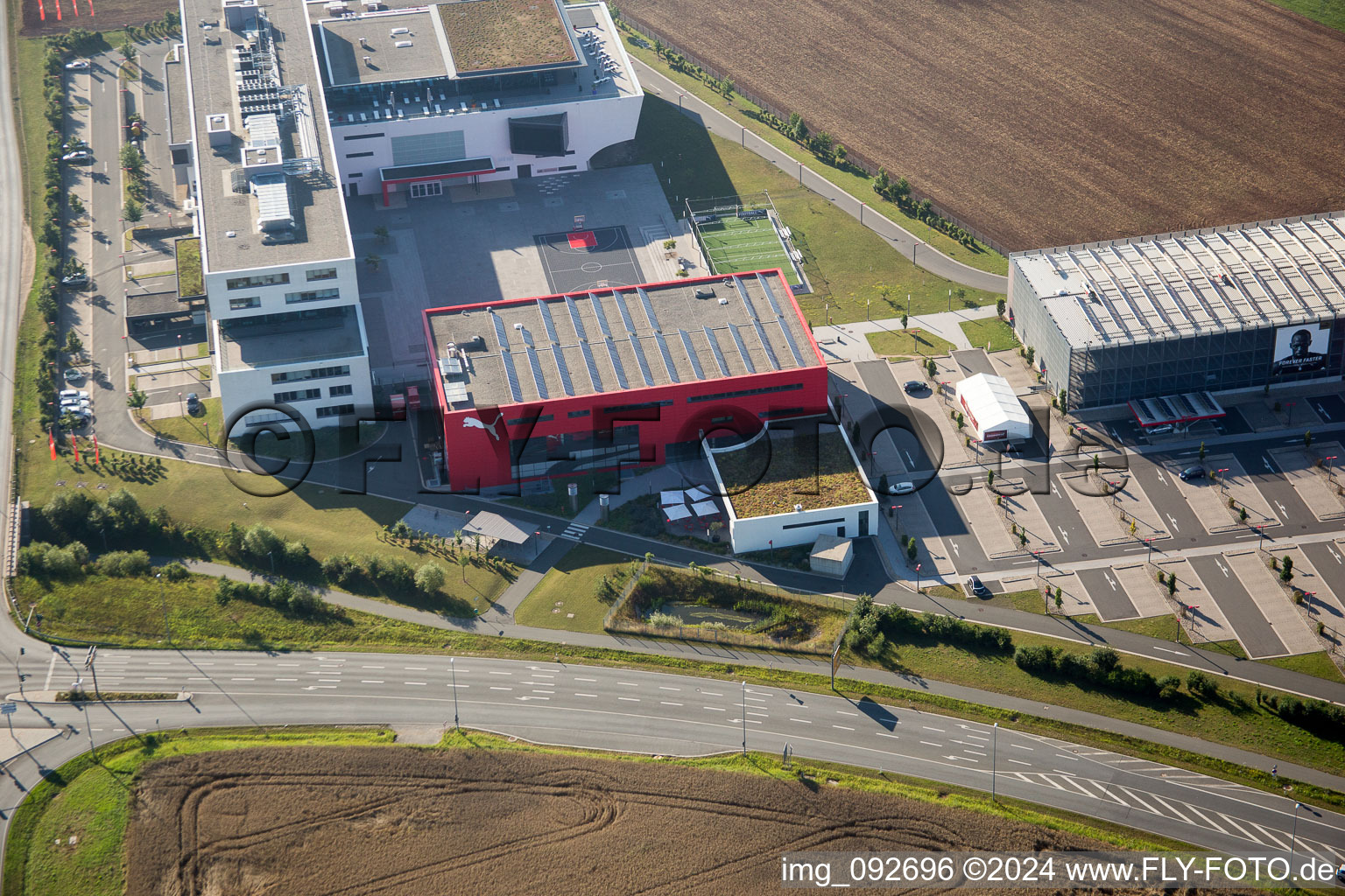 Administrative building and office complex of adidas in Herzogenaurach in the state Bavaria, Germany