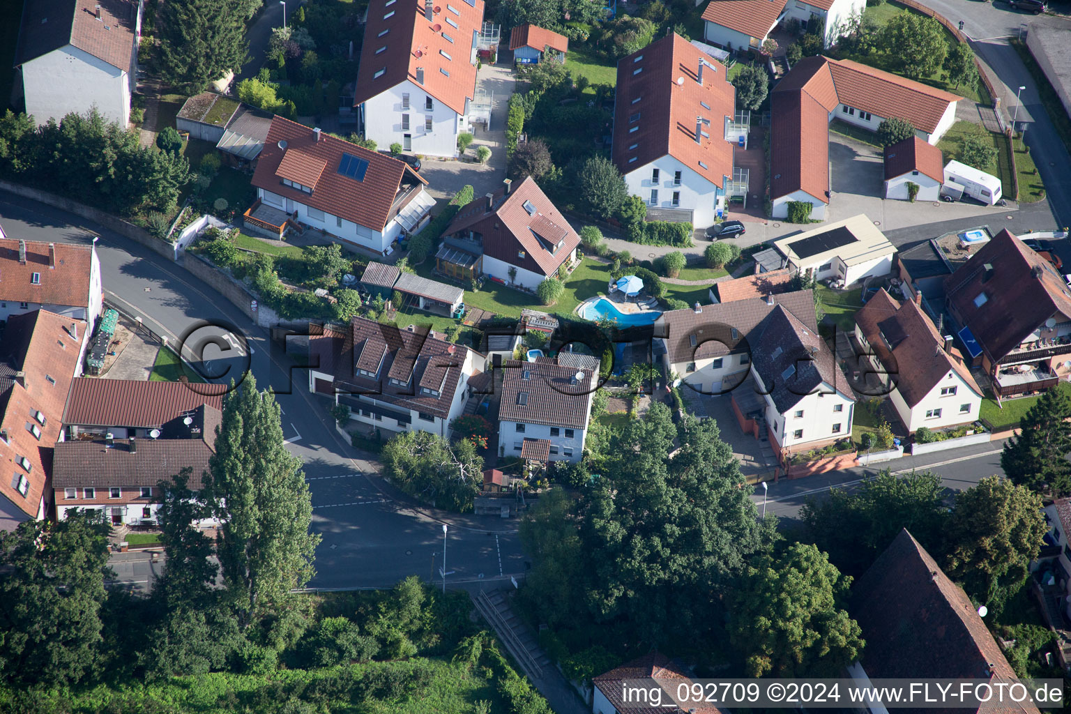 Aerial photograpy of Frauenaurach in the state Bavaria, Germany