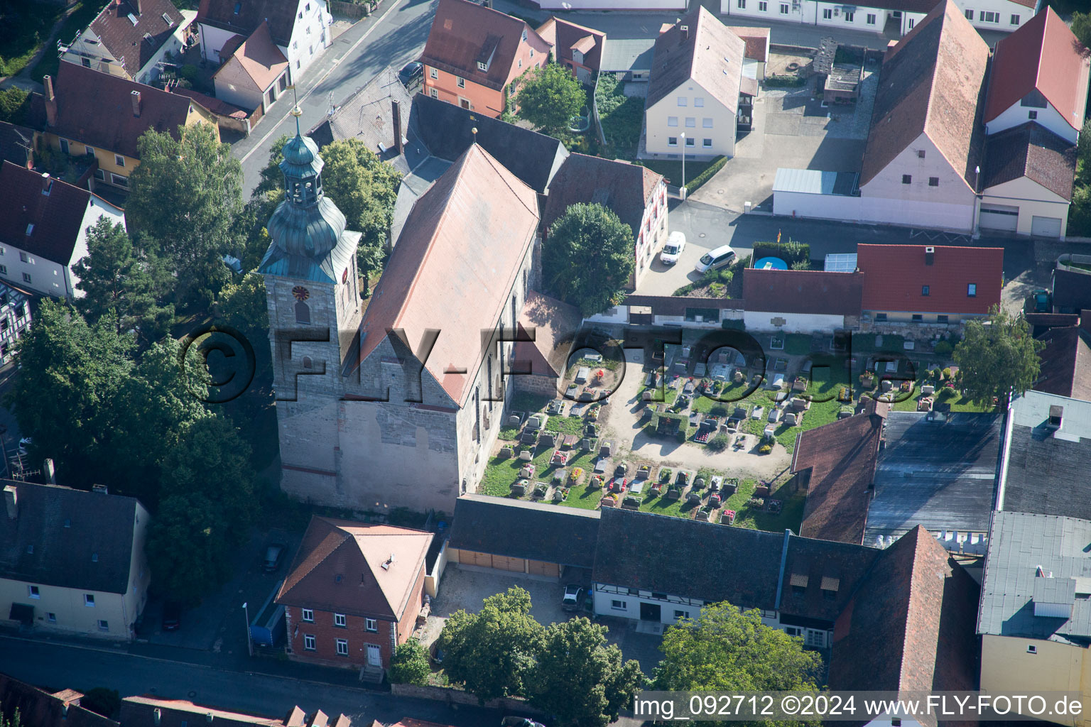 Frauenaurach in the state Bavaria, Germany out of the air