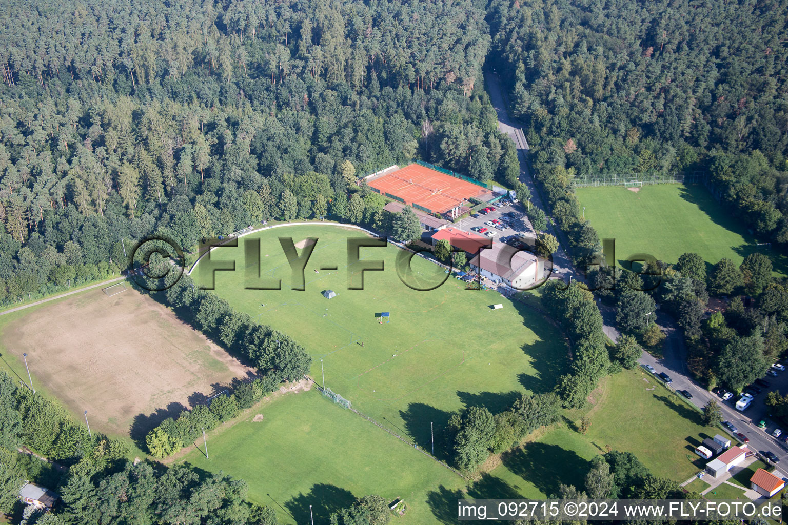 Bird's eye view of Frauenaurach in the state Bavaria, Germany