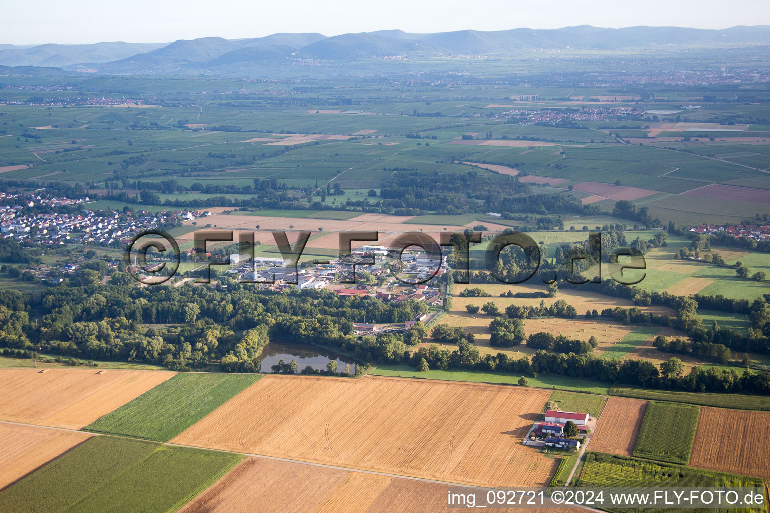 Billigheim, Industrial Area East in Billigheim-Ingenheim in the state Rhineland-Palatinate, Germany