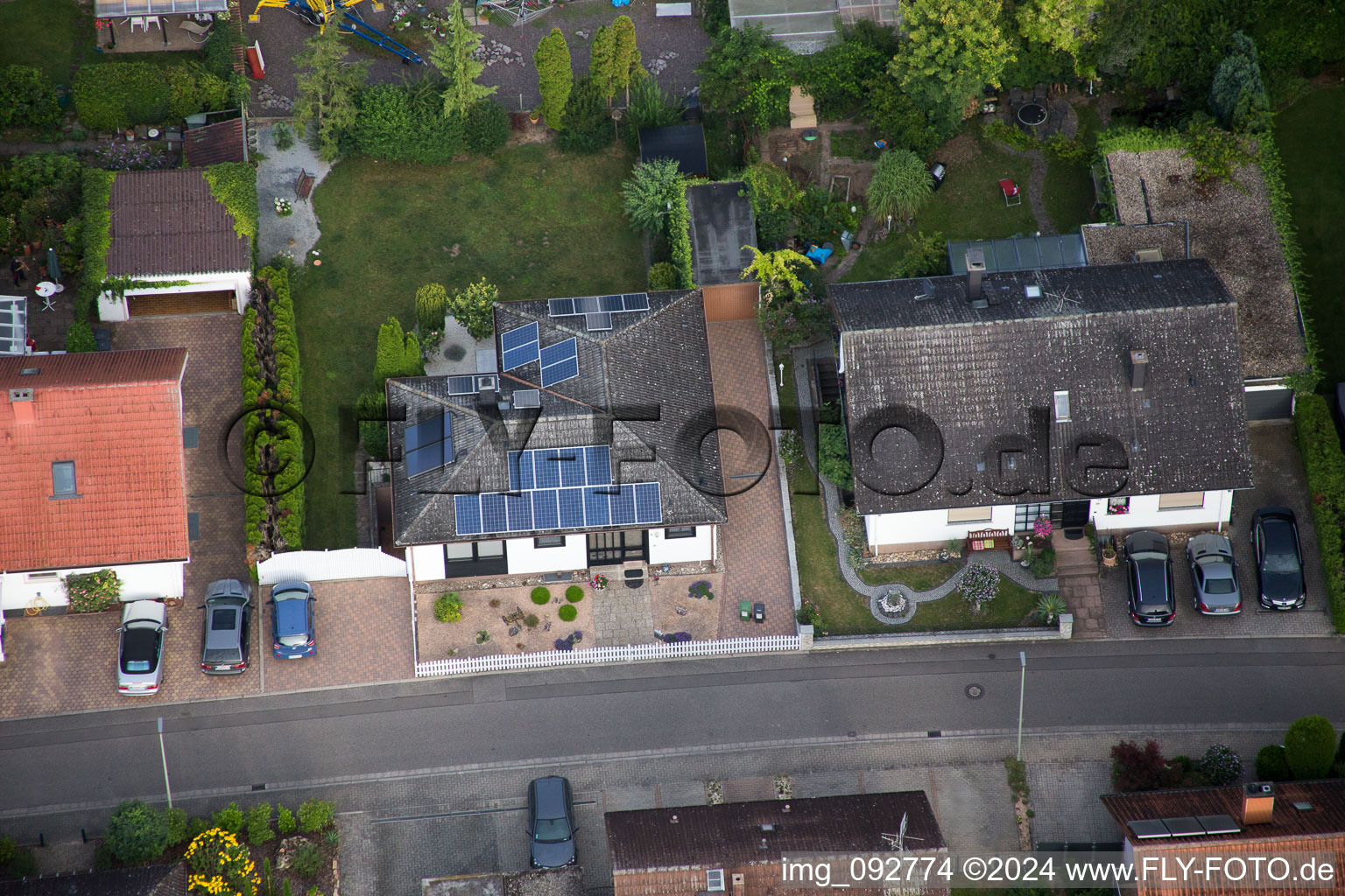 District Billigheim in Billigheim-Ingenheim in the state Rhineland-Palatinate, Germany out of the air