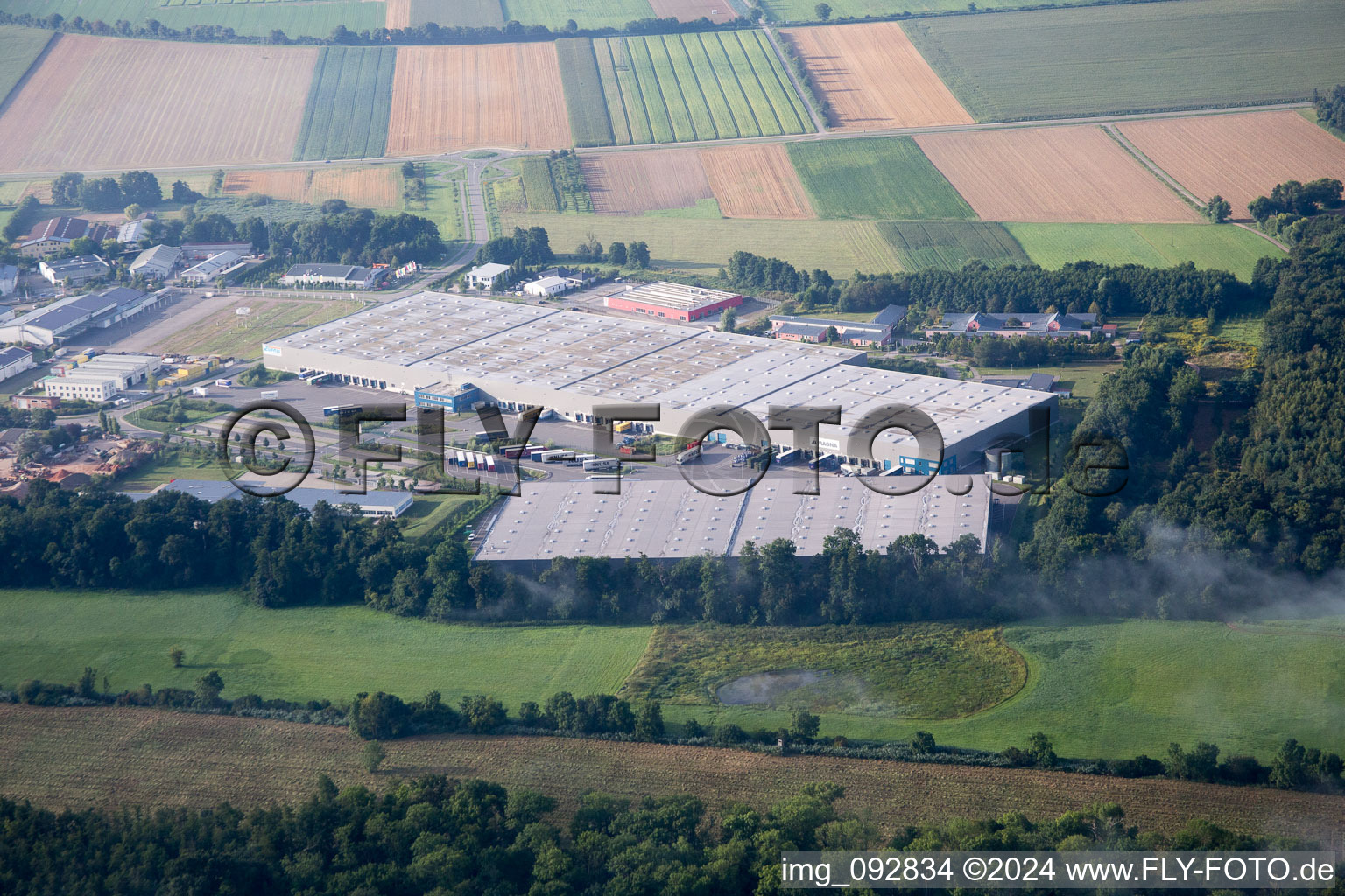 Aerial photograpy of District Minderslachen in Kandel in the state Rhineland-Palatinate, Germany