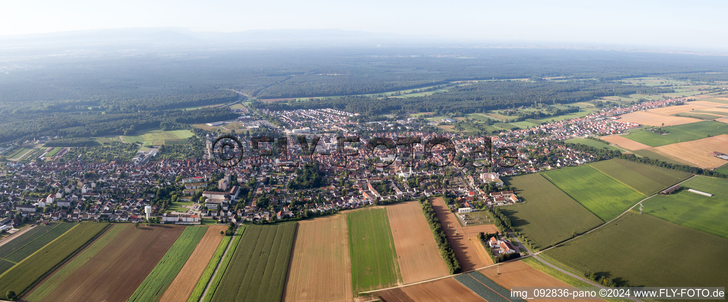 Aerial view of Kandel in the state Rhineland-Palatinate, Germany