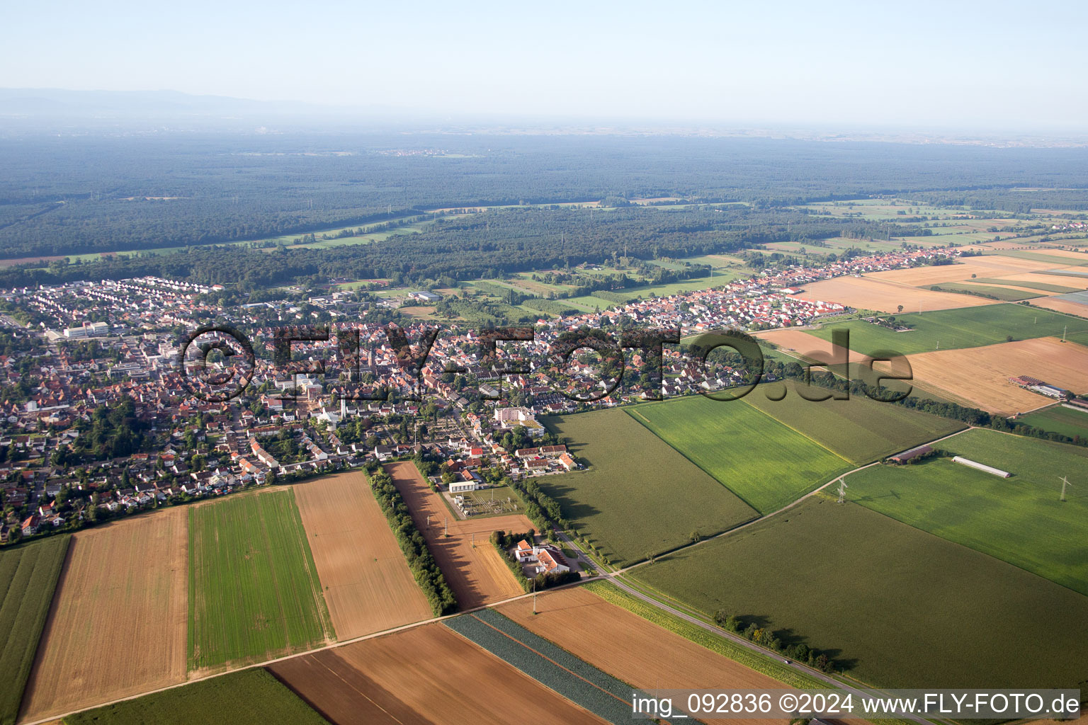 Aerial photograpy of Kandel in the state Rhineland-Palatinate, Germany