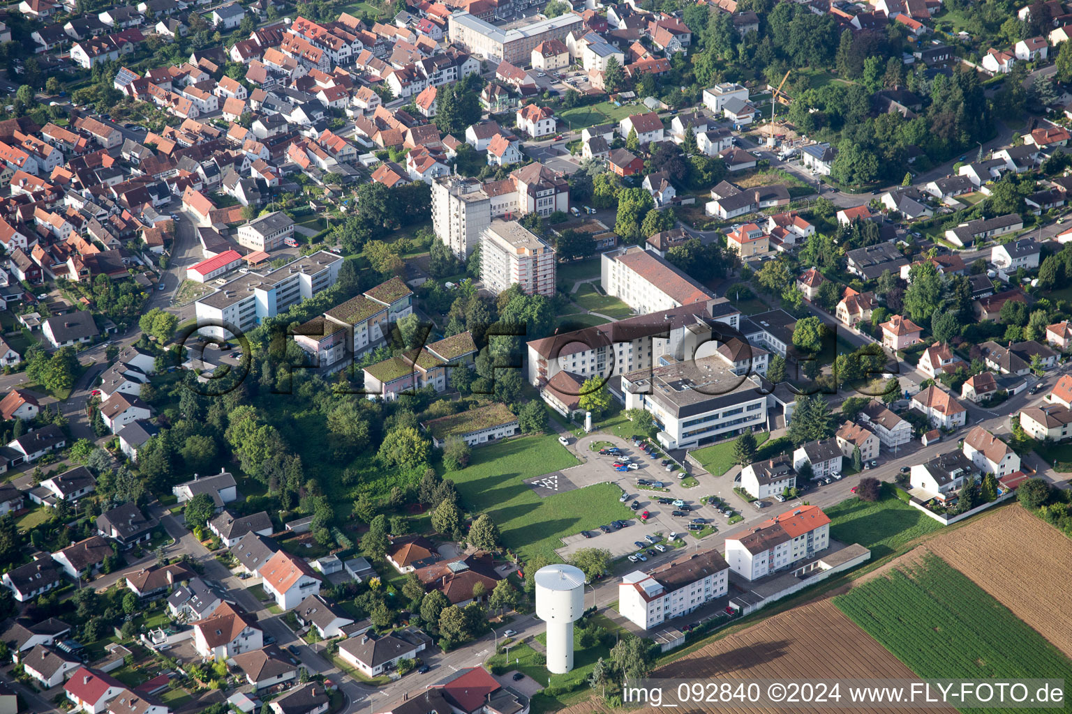 Kandel in the state Rhineland-Palatinate, Germany seen from above