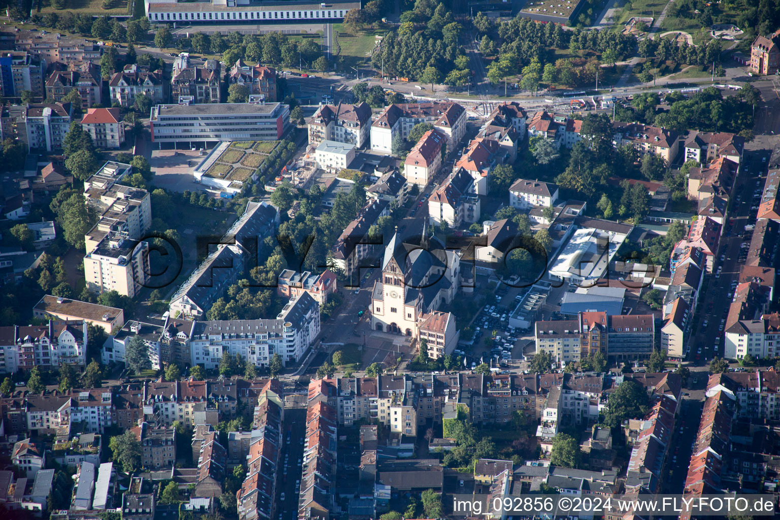 Sophienstrasse St. Bonifatius Church in the district Weststadt in Karlsruhe in the state Baden-Wuerttemberg, Germany