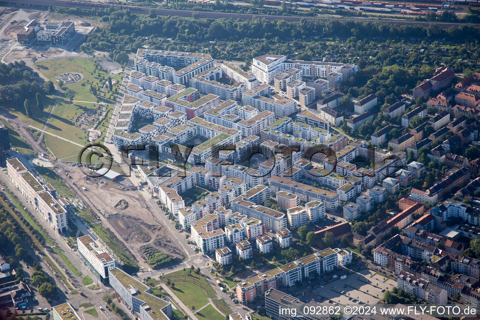 City Park in the district Südstadt in Karlsruhe in the state Baden-Wuerttemberg, Germany