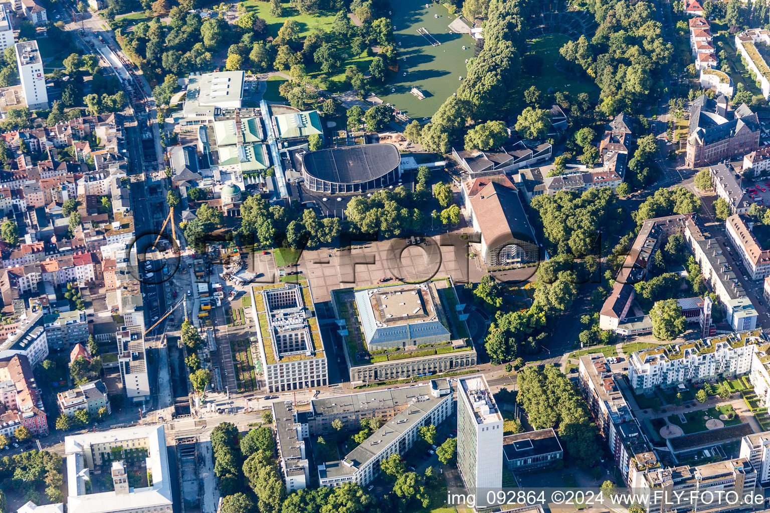 Congress Center at the Fairground in the district Südweststadt in Karlsruhe in the state Baden-Wuerttemberg, Germany