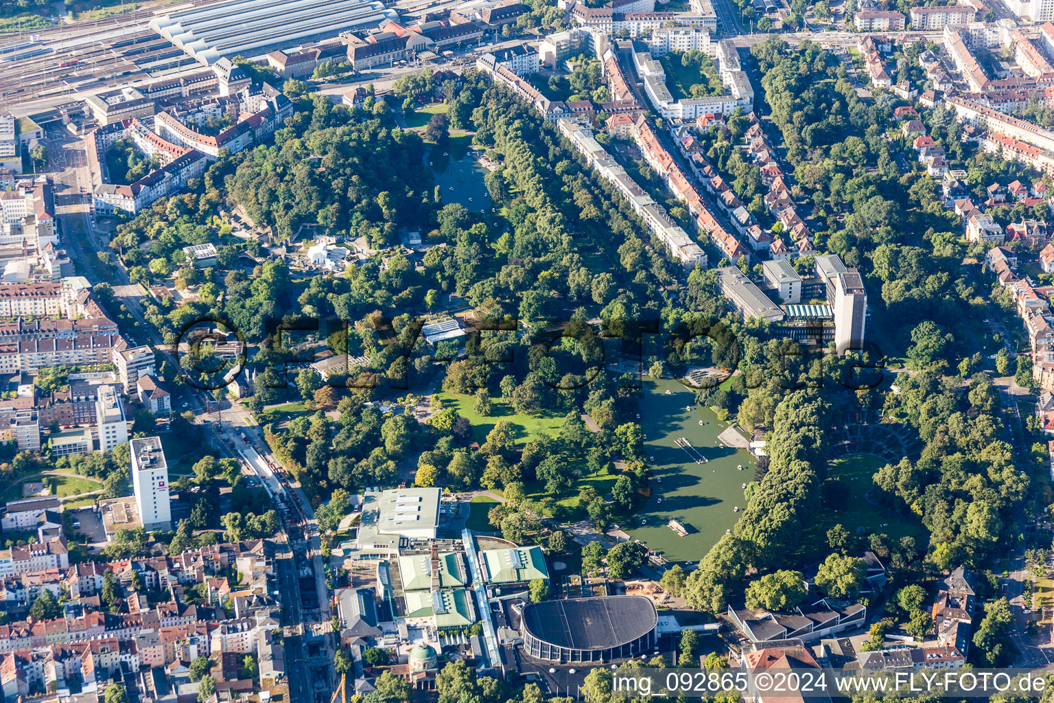 Zoological city garden in the district Südweststadt in Karlsruhe in the state Baden-Wuerttemberg, Germany