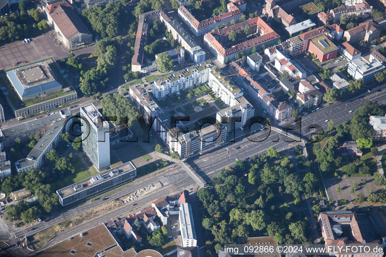 District Office, Kriegsstr in the district Südweststadt in Karlsruhe in the state Baden-Wuerttemberg, Germany