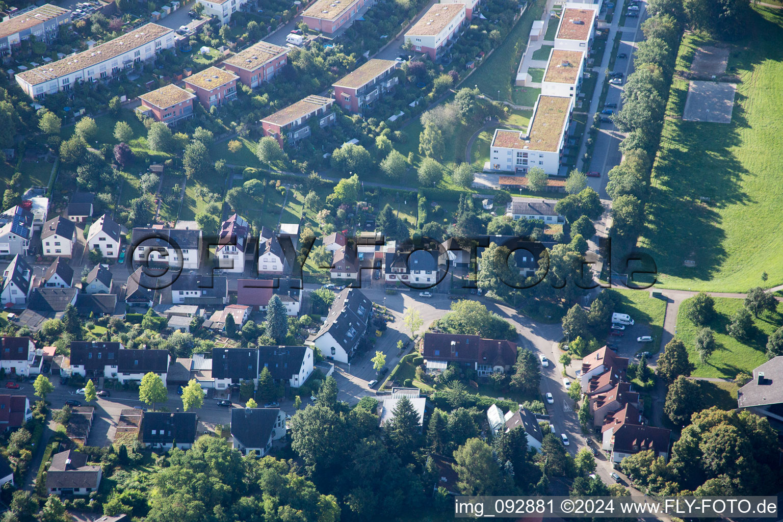 Village view in the district Hohenwettersbach in Karlsruhe in the state Baden-Wurttemberg