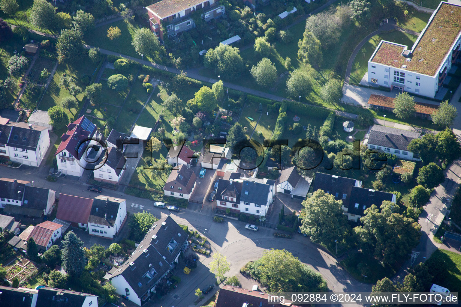 New way in the district Hohenwettersbach in Karlsruhe in the state Baden-Wuerttemberg, Germany