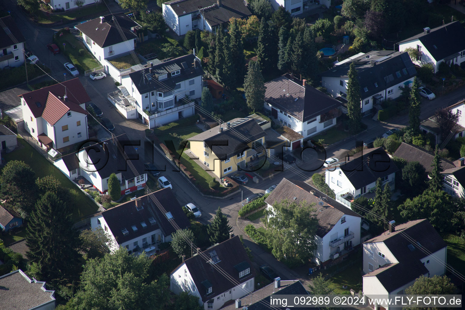 Wolfartsweier, Hellenstrasse in the district Durlach in Karlsruhe in the state Baden-Wuerttemberg, Germany