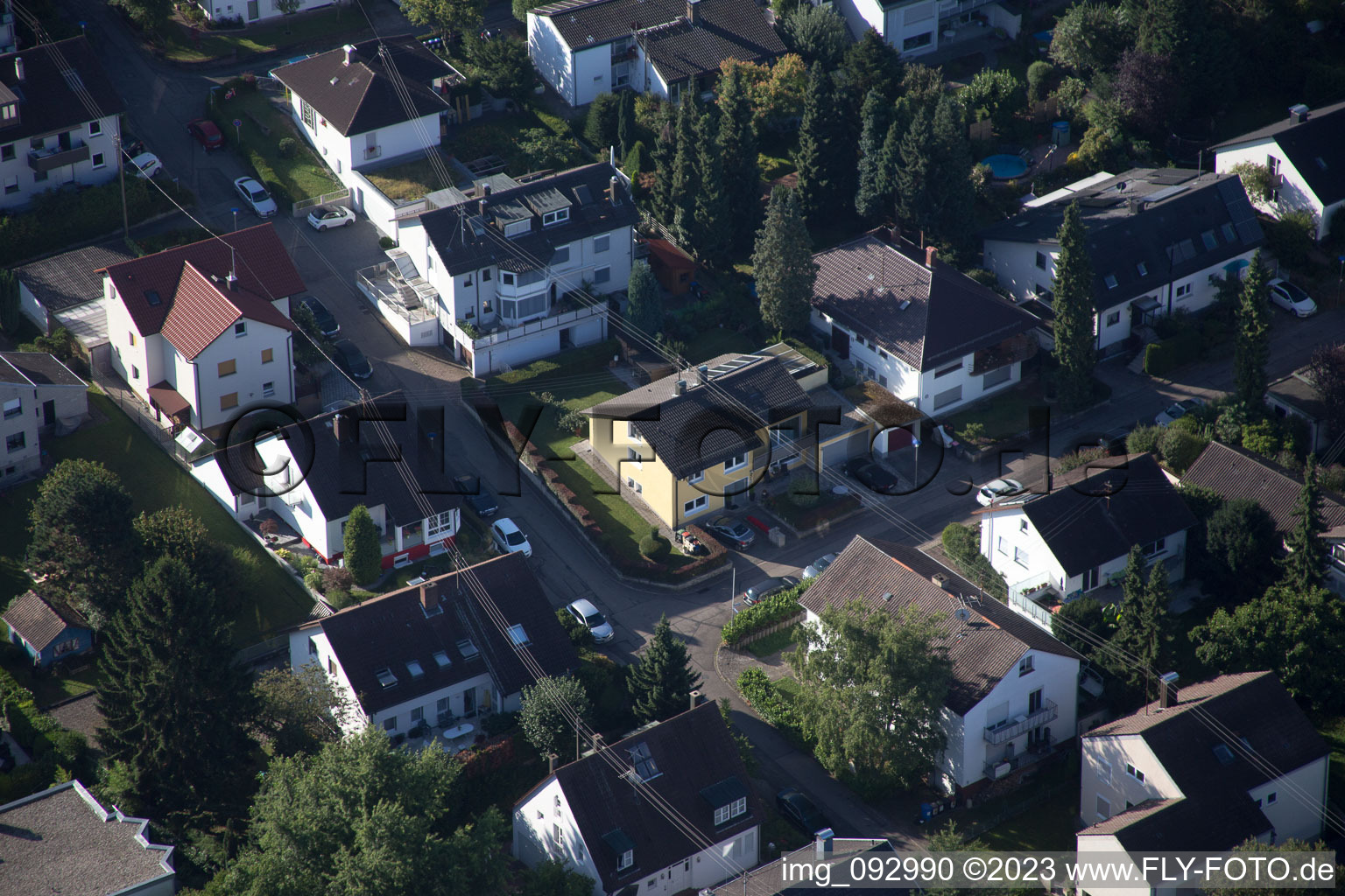 District Durlach in Karlsruhe in the state Baden-Wuerttemberg, Germany out of the air