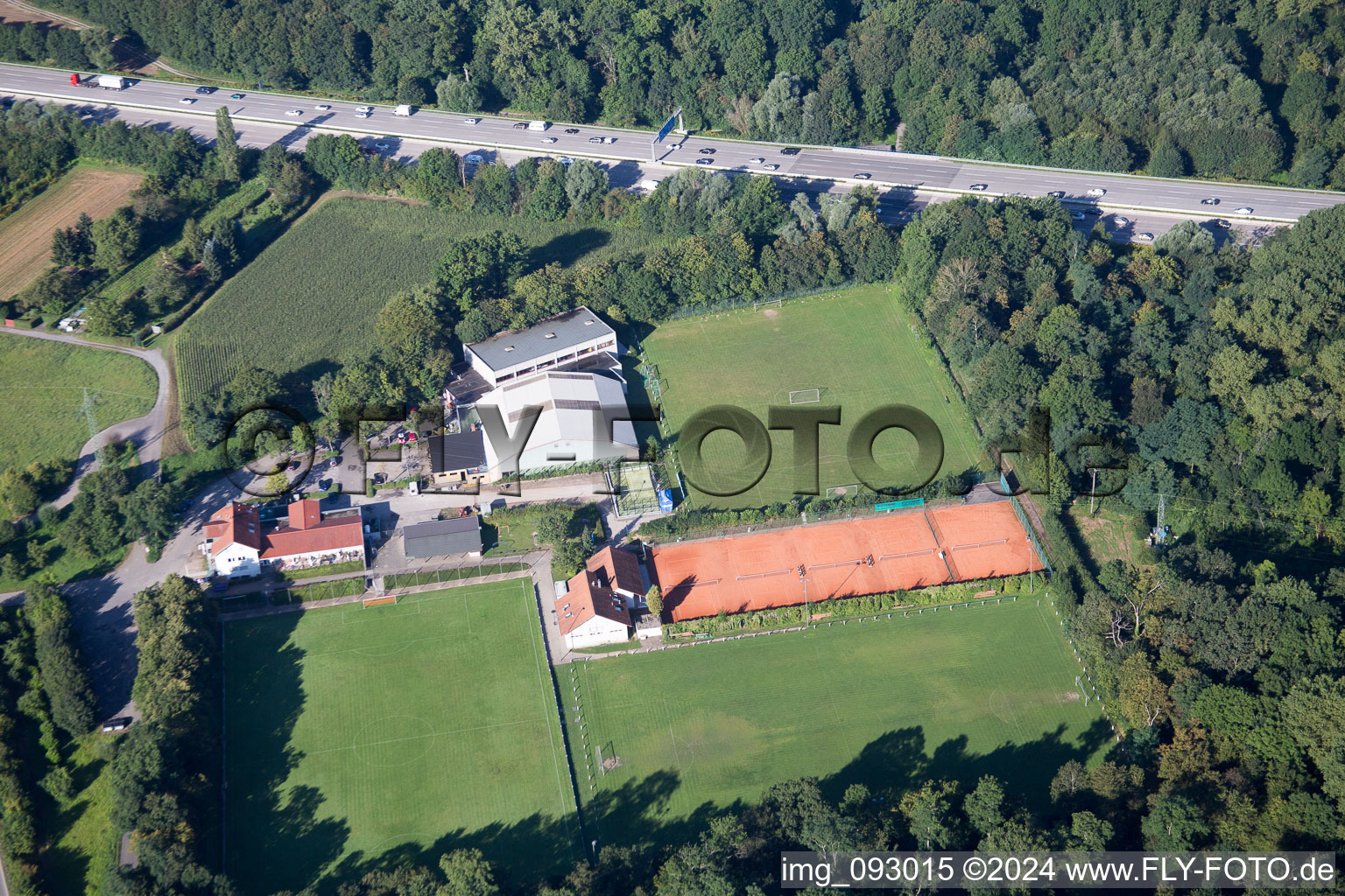 Oberwald Stadium in the district Durlach in Karlsruhe in the state Baden-Wuerttemberg, Germany