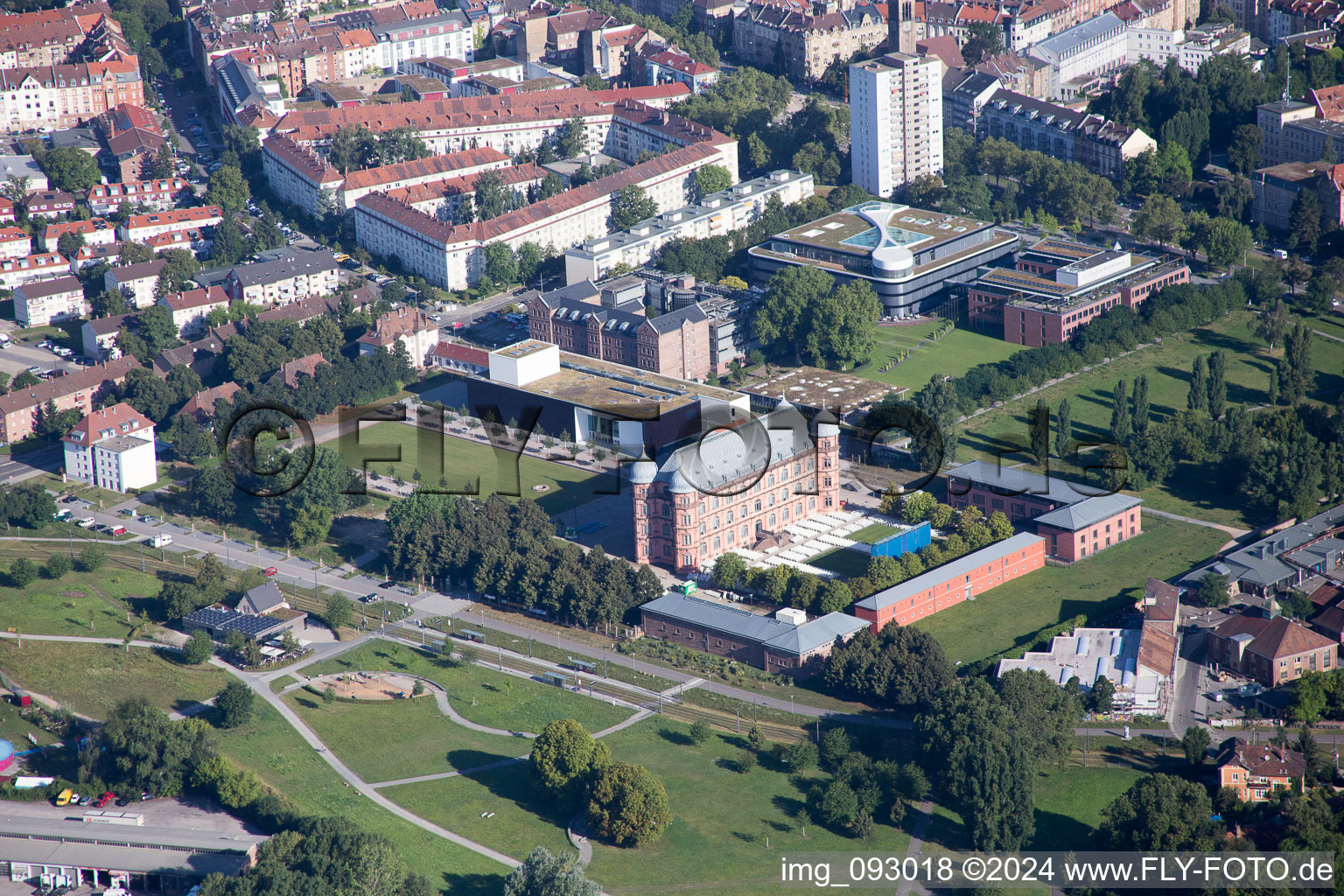 Gottesaue Castle in the district Oststadt in Karlsruhe in the state Baden-Wuerttemberg, Germany