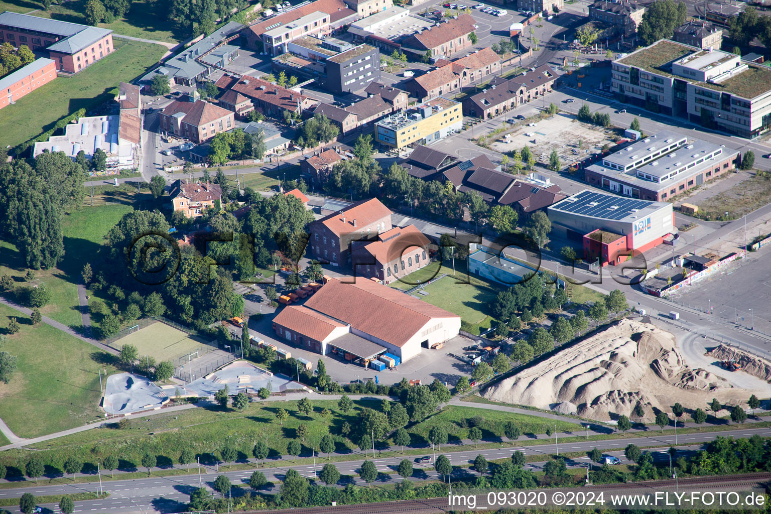 Old slaughterhouse in the district Oststadt in Karlsruhe in the state Baden-Wuerttemberg, Germany