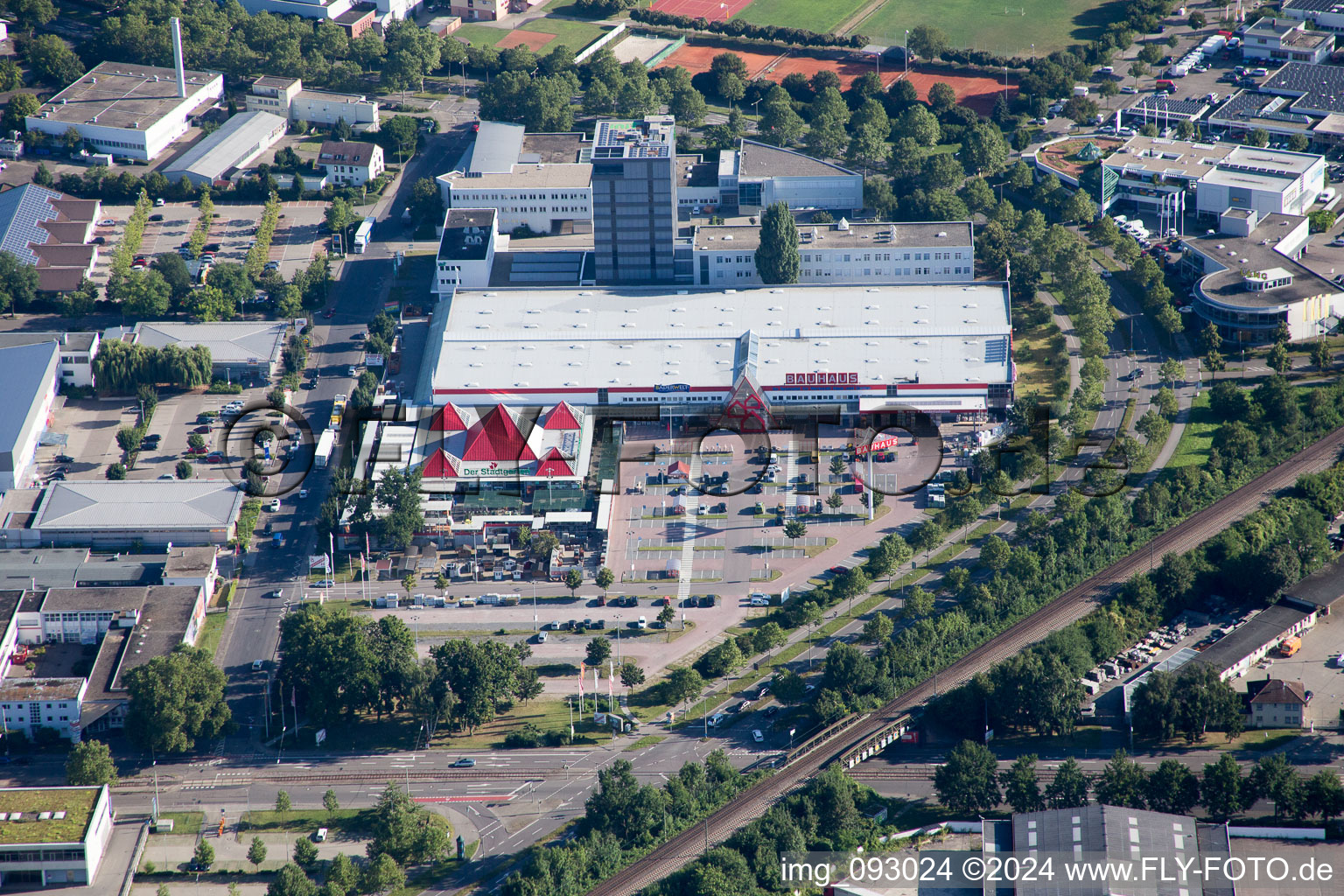 Bauhaus in the district Oststadt in Karlsruhe in the state Baden-Wuerttemberg, Germany