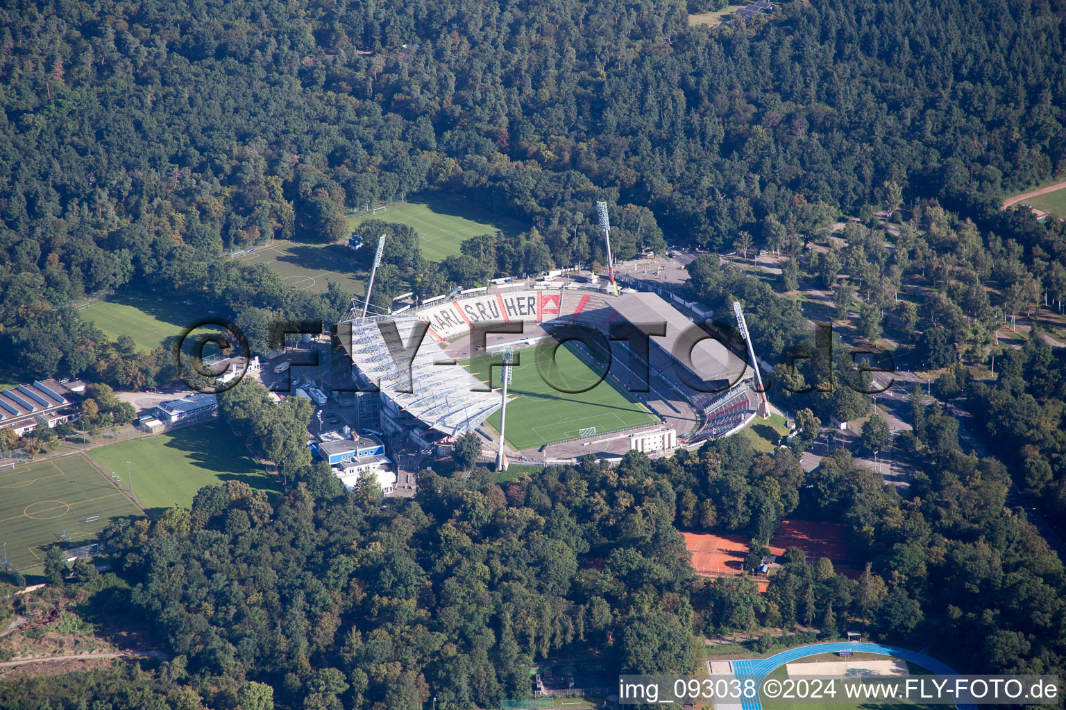 KSC Stadium in the district Innenstadt-Ost in Karlsruhe in the state Baden-Wuerttemberg, Germany